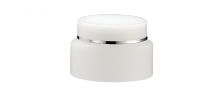 PPオーバルクリームジャー 15ml - VDF-15 スノーホワイト